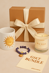 Gift Bundle with Scented Candle, Incense, and Bracelet