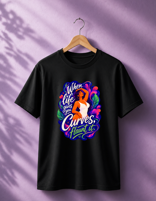 Body Positive T-Shirt for Women | Curvy Girl Graphic Tee | Self Love & Confidence Shirt