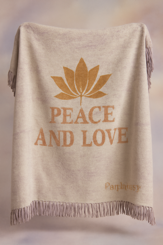 "Peace and Love" Throw Blanket